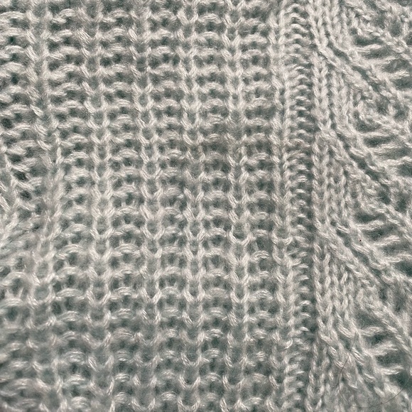 Louren Conrad women. Turquoise high neck , long drop sleeve sweater size Large. - Picture 4 of 5